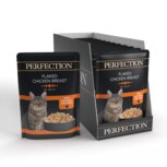 HiLife Perfection cat food: Flaked Chicken Breast in Jelly, 18x70g box.